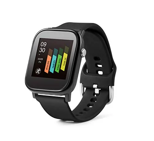 Technaxx ▫️ Relógio inteligente com medição de temperatura TX-SW6HR: frequência cardíaca, passos, distância, calorias queimadas, duração do sono, hora, data, ecrã a cores de 1,4 polegadas, SMS 2