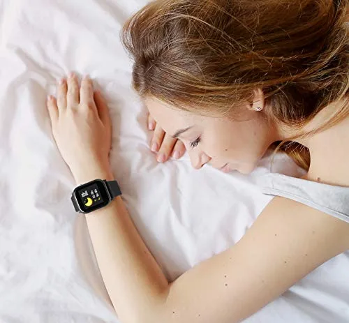 Technaxx ▫️ Relógio inteligente com medição de temperatura TX-SW6HR: frequência cardíaca, passos, distância, calorias queimadas, duração do sono, hora, data, ecrã a cores de 1,4 polegadas, SMS 4