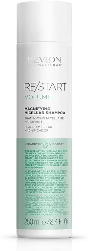 REVLON PROFESSIONAL ▫️ RE/START VOLUME Champô Micelar Amplificador, Volume Extra para Cabelo Fino, Confere Corpo e Efeito de Volume na Raiz, Champô Volumizador, 250 ml