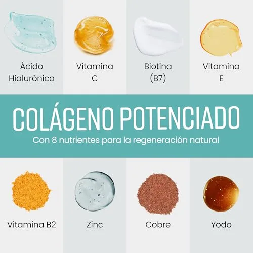VitaBright ▫️ Colagénio Hidrolisado de Alta Dosagem 2450 mg | Cápsulas de Colagénio Marinho com Ácido Hialurónico | Colagénio Hidrolisado com Vitaminas C, E, B2 e Zinco | Colagénio para Articulações, Pele e Cabelo | 4