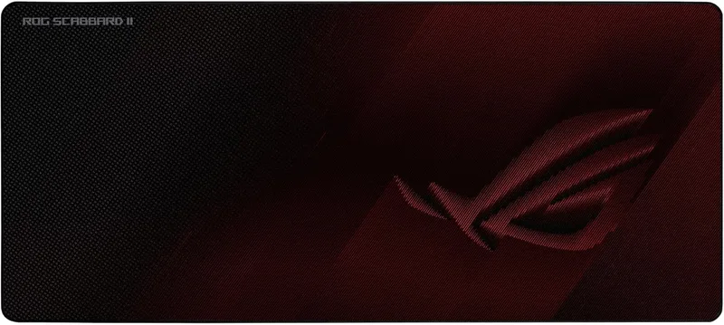 ASUS ▫️ ROG Scabbard II - Tapete de rato para jogos de tamanho alargado (revestimento protetor resistente à água, ao óleo e ao pó, bordas planas resistentes ao desgaste e base de borracha antiderrapante)