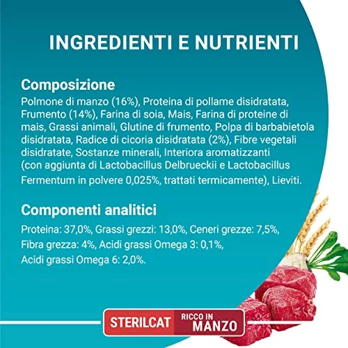 PURINA ONE ▫️ Gato bifensis Especial para gatos esterilizados, com carne de vaca e trigo, ração para gatos adultos, 9,7 kg 6