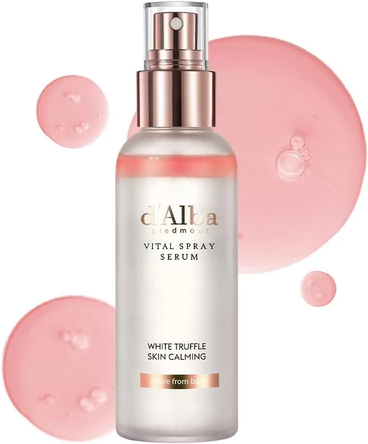 d'alba Piedmont ▫️ d'alba | Sérum italiano em spray com trufa branca, revitalizante, iluminador, hidratante e calmante, spray facial, solução para peles avermelhadas e sensíveis, Vital, cuidados da pele coreanos