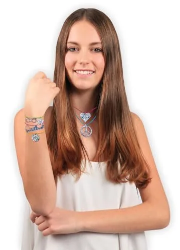 Lena ▫️ Conjunto de joalharia artesanal em metal para crianças a partir dos 8 anos, multicolorido 4