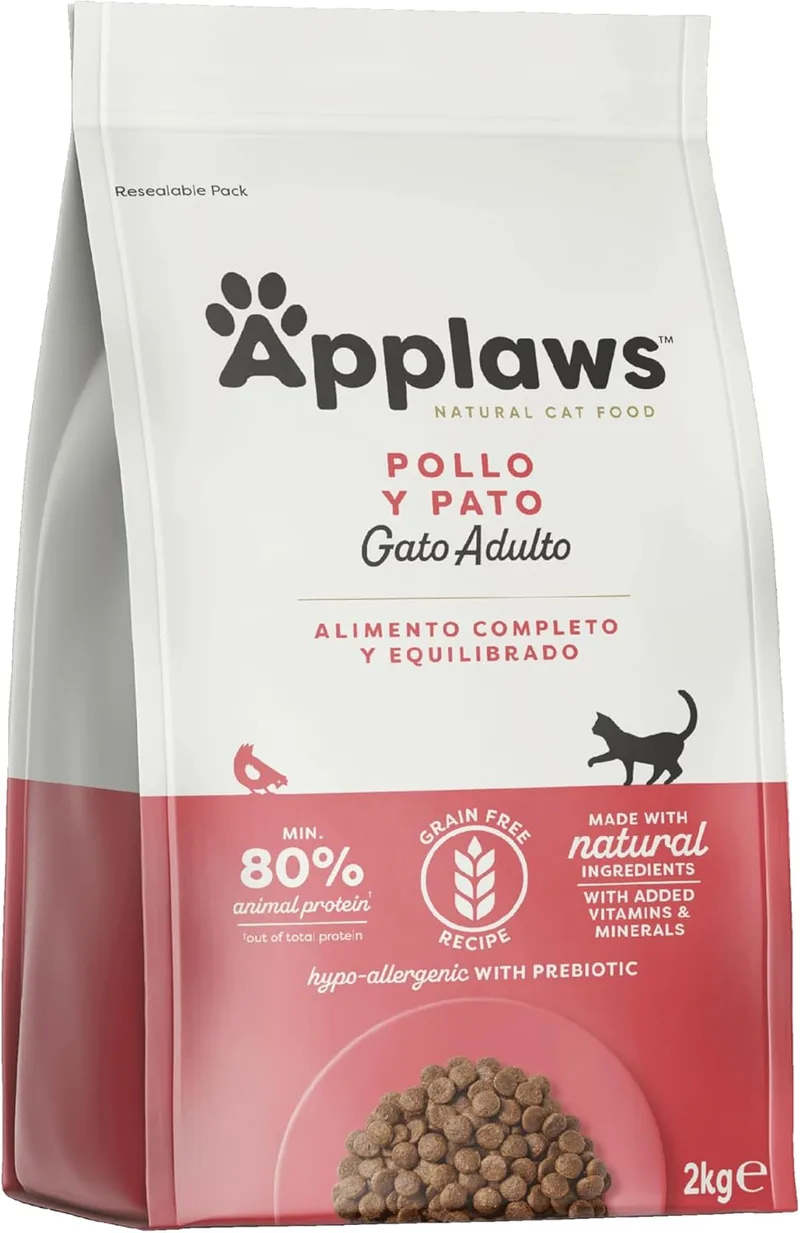 Applaws ▫️ Nuggets para gatos adultos, frango com pato extra, 2 kg