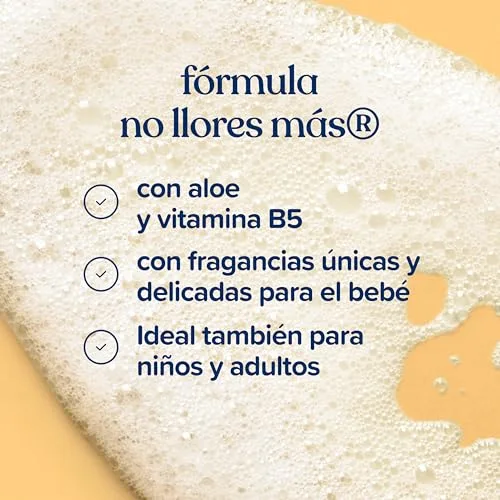 Johnson's Baby ▫️ Champô com aloé vera e vitamina B5 (500 ml), champô hidratante e hipoalergénico para bebés e recém-nascidos, com a fórmula «Não chores mais», champô sem sulfatos nem parabenos 5