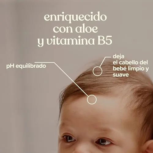 Johnson's Baby ▫️ Champô com aloé vera e vitamina B5 (500 ml), champô hidratante e hipoalergénico para bebés e recém-nascidos, com a fórmula «Não chores mais», champô sem sulfatos nem parabenos 6
