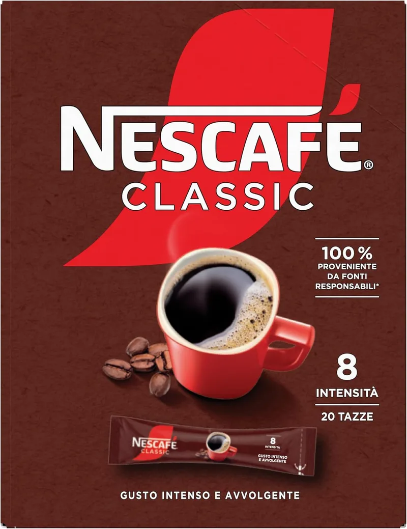 Nescafe ▫️ Nescafé Classic - Café solúvel, 20 saquinhos de 34 g