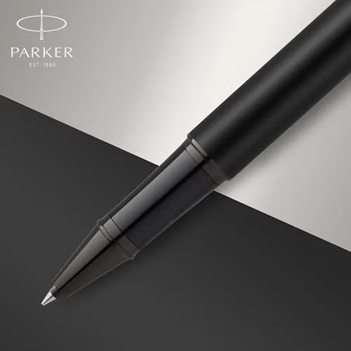 PARKER ▫️ Caneta roller IM | Preto mate com detalhes em preto | Ponta fina com recarga de tinta preta | Estojo de presente 5