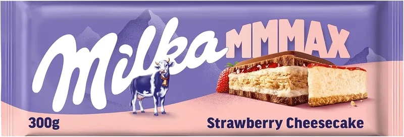 Milka ▫️ MMMAX Tableta Grande de Chocolate de Leite e Tarte de Queijo, 300 g
