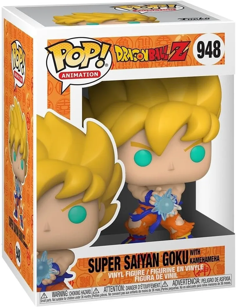 Funko ▫️ Pop! Animation: Dragon Ball Z - Goku com a Onda Kamehameha | Produtos oficiais de anime - Figura de vinil colecionável para decoração - Presente geek de aniversário