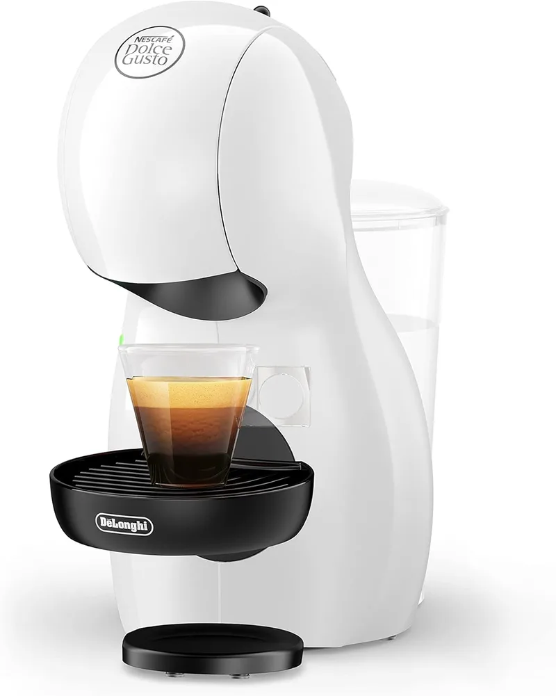 De'Longhi ▫️ Nescafé Dolce Gusto Piccolo XS - Cafeteira manual de cápsulas, design super compacto, pressão de 15 bar, sistema Thermoblock, bebidas quentes e frias, 1500 W, branco (EDG110.WB)