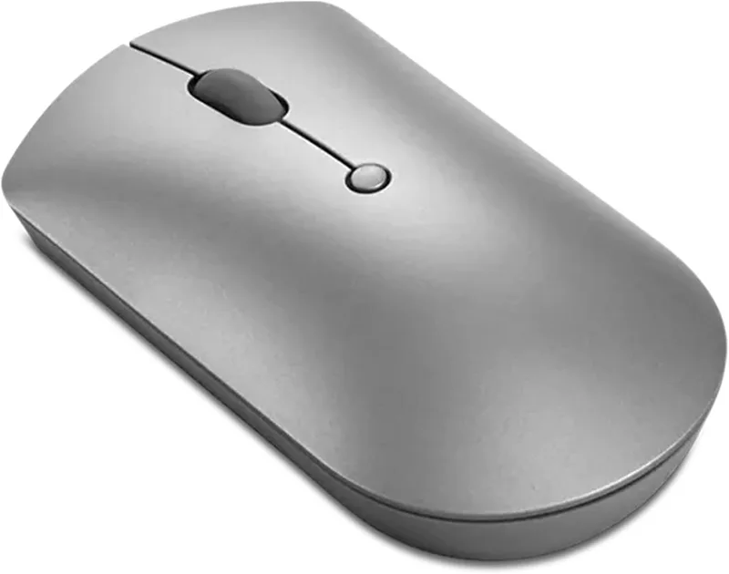 Lenovo ▫️ 600 - Rato silencioso com Bluetooth 5.0, dupla ligação, DPI ajustável em 3 níveis (2400, 1600, 800), cor cinzenta