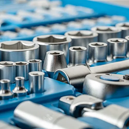 Högert Technik ▫️ Caixa de ferramentas, Conjunto de ferramentas, Maleta de ferramentas, Chaves de soquete, Pontas e acessórios de 1/4” e 1/2”, Aço Cr-V - HT1R440, 144 peças 5