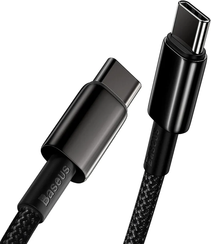 Baseus ▫️ Cabo USB C [1M] Carregamento Rápido 100W PD QC 4.0, Cabo de Carregamento Tipo C em Liga de Zinco para iPhone 17 16 15 14 13 Pro Max Air, iPad Air, Galaxy S25 24 23, MacBook Pro, Xiaomi, Steam Deck