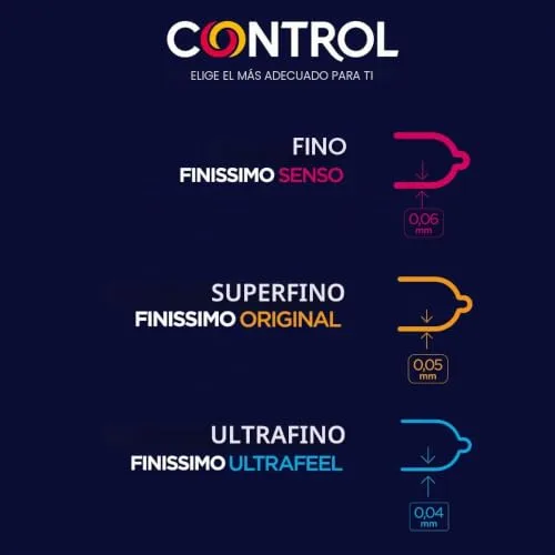 CONTROL ▫️ Conjunto de Preservativos «Sensibilidad Finissimo Senso», «Original» e «Ultrafeel» - 3 caixas de preservativos - 30 unidades 5