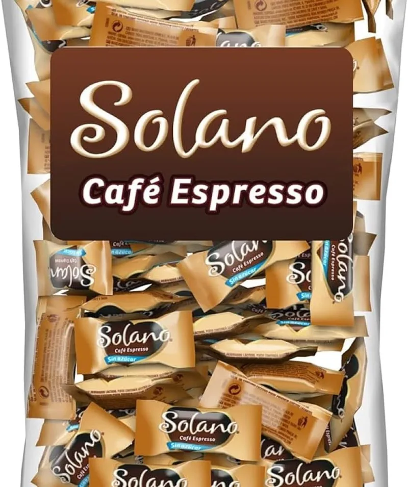 Mars ▫️ Solano Caramelo Cremoso com sabor a café e sem açúcar, Doces de Halloween, Doces de Halloween (1kg)