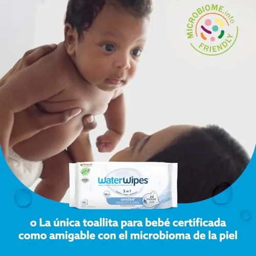 WaterWipes ▫️ Toalhitas Sensitive+ para recém-nascidos e bebés, 9 embalagens 4