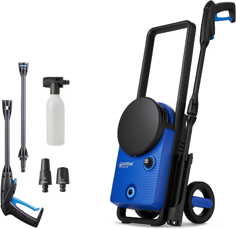 Nilfisk ▫️ High Pressure Cleaner Core 130 Bars with PowerControl - Mini máquina de limpeza para jardins, quintais e carros (1500 W)