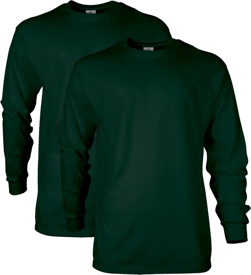 Gildan ▫️ Camisola de manga comprida em Ultra Cotton, modelo G2400, camisola para homem (pacote de 10)