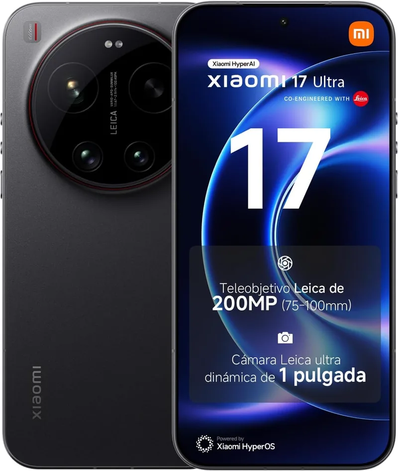 Xiaomi ▫️ 17 Ultra – Smartphone de 16+512 GB, preto, com teleobjetiva Leica de 200 MP