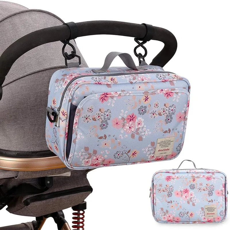 MOMIGO ▫️ Saco de Fraldas para Bebé, Saco para Carrinho de Bebé, Saco para Fraldas, Toalhetes e Brinquedos, Rosa (Rosa), Médio