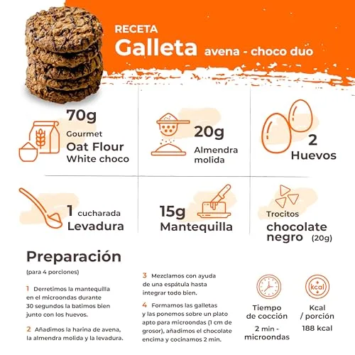 Weider ▫️ Oat Gourmet Farinha de Aveia Integral, fonte de proteína com baixo teor de açúcares, sabor a chocolate branco, 1,9 kg 3