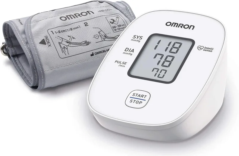 OMRON ▫️ Medidor de tensão arterial digital de braço X2 Basic, medidor de tensão arterial e de pulso preciso, dispositivo de tensão arterial clinicamente validado