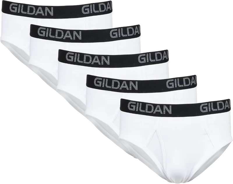 Gildan ▫️ Cuecas justas Cotton Stretch para homem (conjunto de 5)