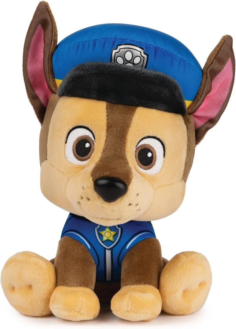 GUND ▫️ Paw Patrol - Peluche Chase 23CM - Peluche Chase Paw Patrol 23 cm - 6058444 - Brinquedos para bebés 1 ano +