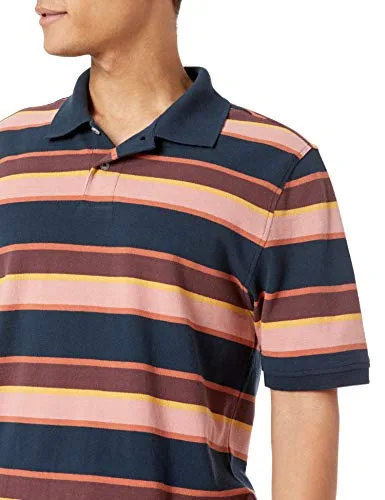 Amazon Essentials ▫️ Polo de algodão piqué de manga curta e corte normal (disponível em tamanhos grandes) para homem 4