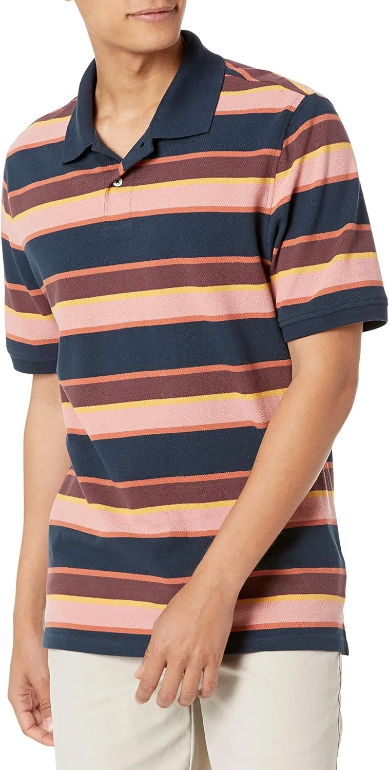 Amazon Essentials ▫️ Polo de algodão piqué de manga curta e corte normal (disponível em tamanhos grandes) para homem
