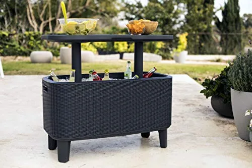Keter ▫️ Bevy Bar - Mesa-frigorífico para exterior e jardim, capacidade de 60 L, cor grafite 2