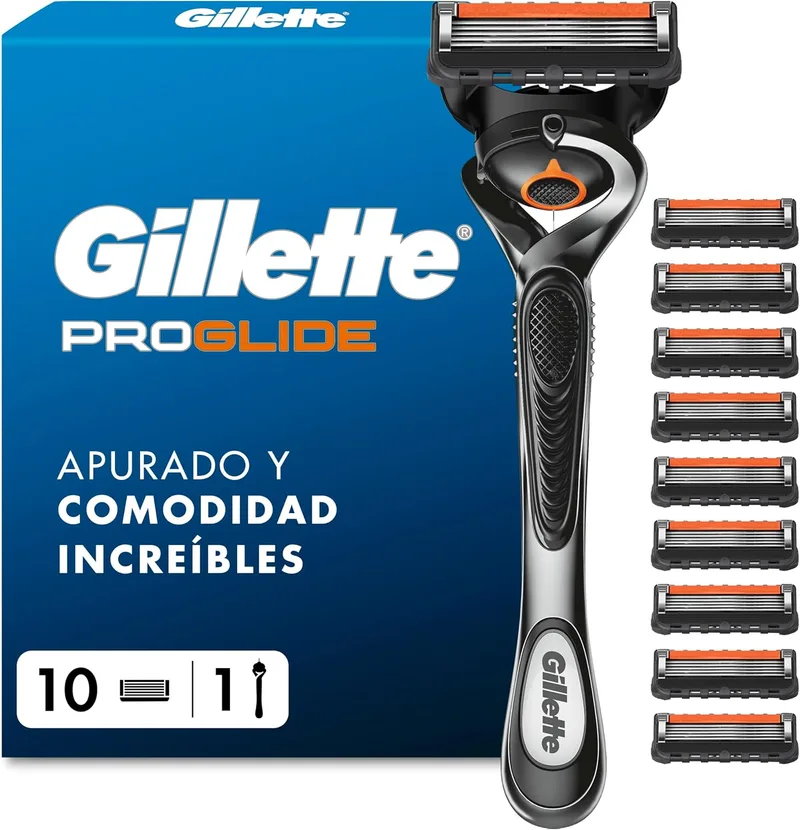 Gillette ▫️ Proglide – Máquina de barbear para homem com 10 lâminas de substituição
