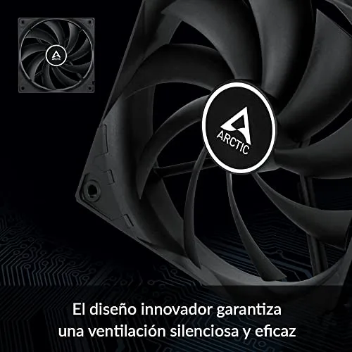 ARCTIC ▫️ F12 PWM - Ventilador para PC de 120 mm, Ventilador de 120 mm, Ventilador de caixa para CPU com tecnologia PWM Sharing, motor muito silencioso, computador, 230-1350 rpm - Preto 4