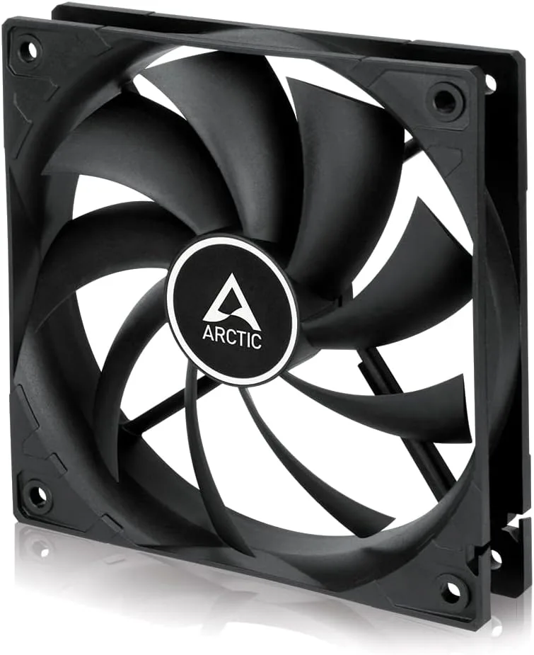ARCTIC ▫️ F12 PWM - Ventilador para PC de 120 mm, Ventilador de 120 mm, Ventilador de caixa para CPU com tecnologia PWM Sharing, motor muito silencioso, computador, 230-1350 rpm - Preto