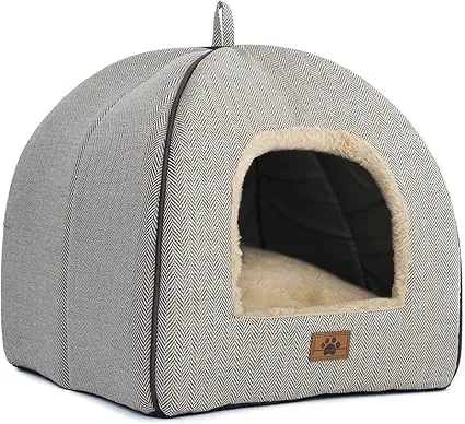 WINDRACING ▫️ Cama para gatos de interior, cama em forma de gruta para gatos, tenda para gatos com almofada acolchoada removível e lavável, camas macias e autoaquecíveis para gatinhos