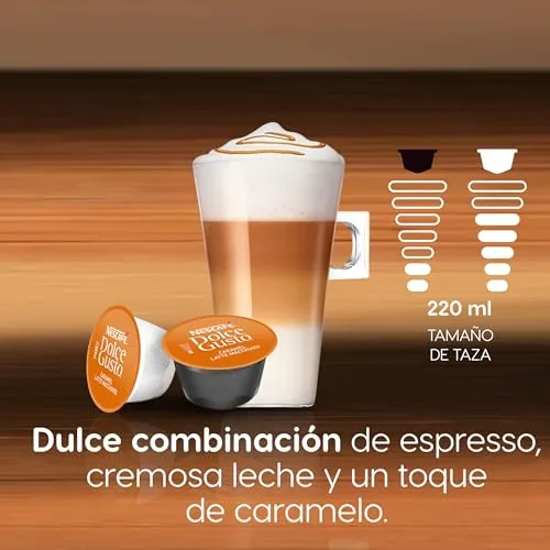Nescafé Dolce Gusto ▫️ Latte Macchiato Caramelo - Cápsulas de café, 48 cápsulas (3 x 16), 8 chávenas de café (24 cápsulas por chávena) - Sabor a caramelo - Originais para máquinas de café Dolce Gusto 6