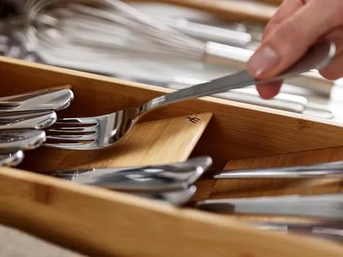 Joseph Joseph ▫️ Drawer Store - Organizador compacto para gavetas de talheres, 5 compartimentos, capacidade para mais de 24 peças - Bambu 5