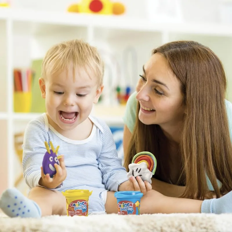 CARIOCA ▫️ Massa de modelar infantil para bebés a partir de 1 ano, secagem ao ar, 8 unidades 4