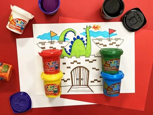 CARIOCA ▫️ Massa de modelar infantil para bebés a partir de 1 ano, secagem ao ar, 8 unidades 6