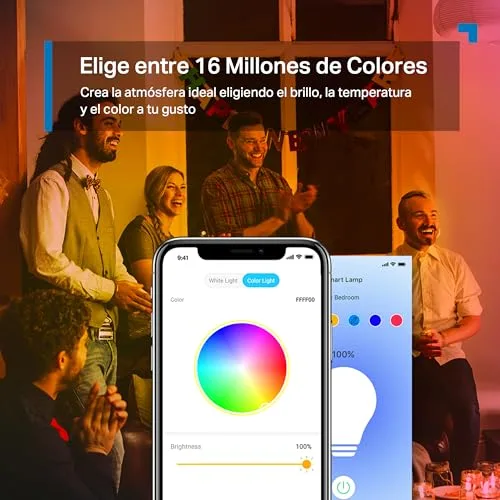 Tapo ▫️ L530E (Conjunto de 2) - Lâmpada inteligente Wi-Fi, RGB multicolorida, 800 lm, E27 3