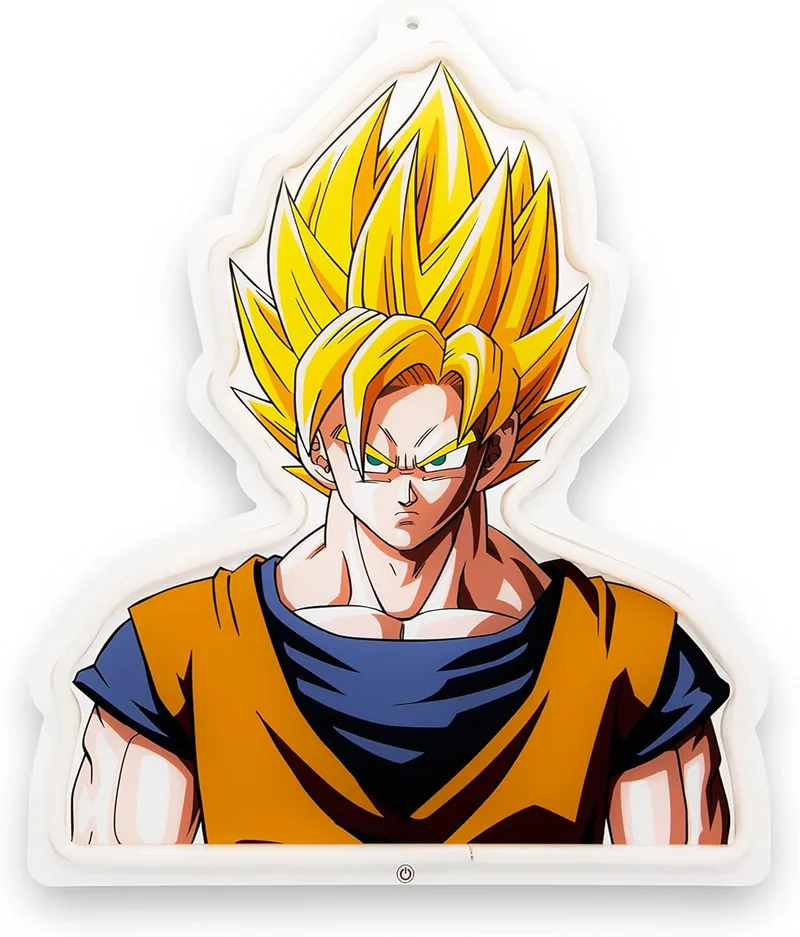 TEKNOFUN ▫️ Candeeiro de parede de néon do Vegeta do Dragon Ball Z