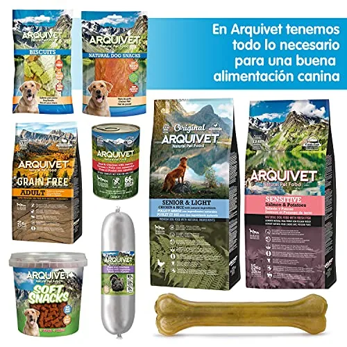 Arquivet ▫️ Osso prensado de pele de vaca 100% natural para cães - 13 cm - Caixa completa com 60 unidades embaladas em película retrátil - Snacks naturais - Guloseimas, prémios, recompensas, petiscos para cães 6