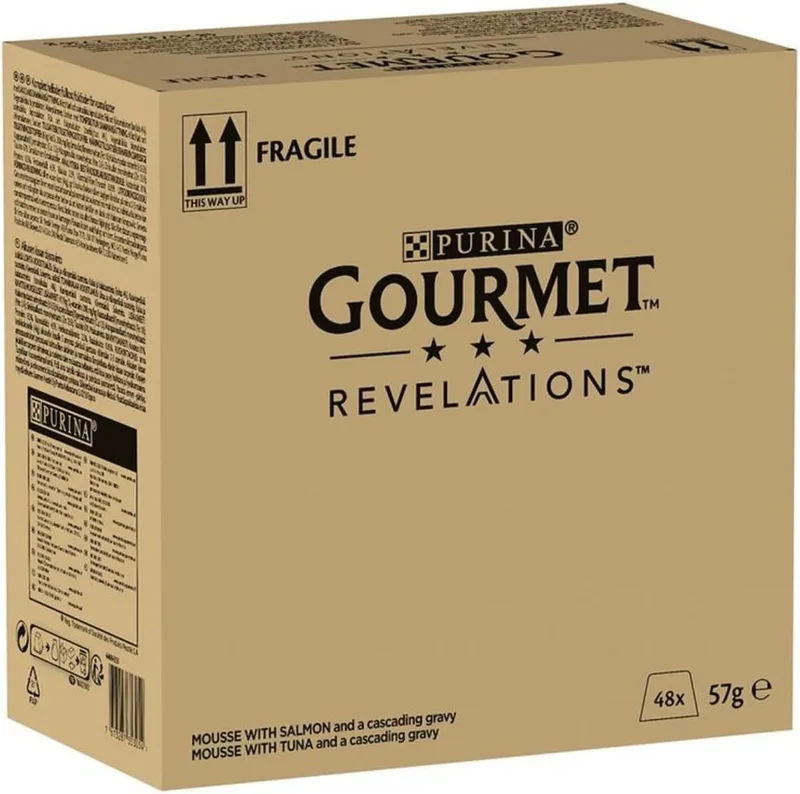 Gourmet ▫️ Revelations Mousse com Molho de Salmão e Atum – comida húmida para gatos