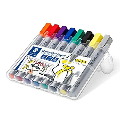 STAEDTLER ▫️ Lumocolor 356 Marcadores para flipchart – 8 cores, 2,0 mm 2