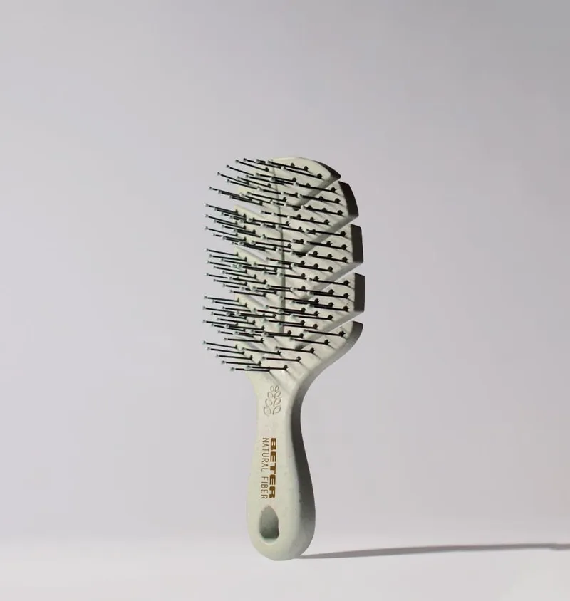 Beter ▫️ Escova de cabelo «Esqueleto» anti-puxões Natural Fiber MINI, fabricada à base de fibras de trigo, com propriedades desembaraçantes, anti-emaranhamento e anti-quebra, para um penteado suave e sem puxões, adequada para todos os tipos de 5