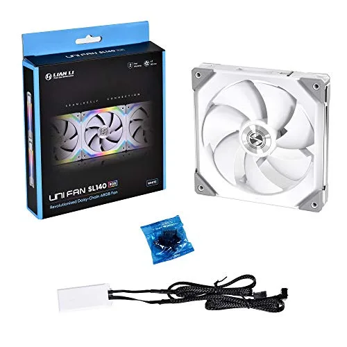 Lian Li ▫️ Ventilador UNI FAN SL140 RGB PWM, branco - 140 mm 7