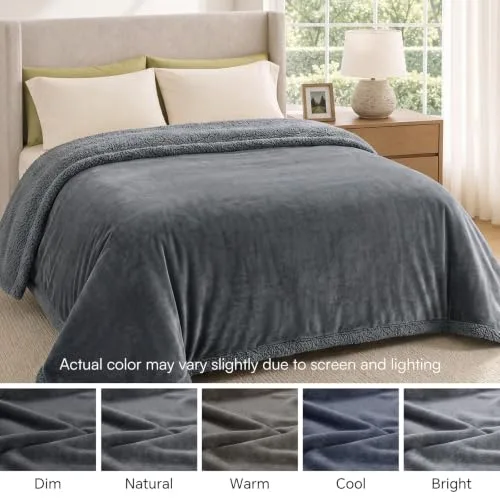 luciphia ▫️ Manta impermeável para animais de estimação, manta líquida à prova de urina para sofá, cama, manta protetora reversível com forro polar Sherpa para cães pequenos, médios e grandes, gatos, cinzenta 6