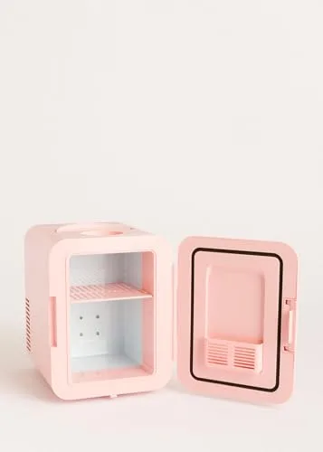 CREATE ▫️ / FRIDGE MINI BOX/Mini-frigorífico para cosméticos em rosa pastel/Design retro, função de refrigeração e aquecimento, capacidade de 4 L, fácil de transportar, 48 W 2